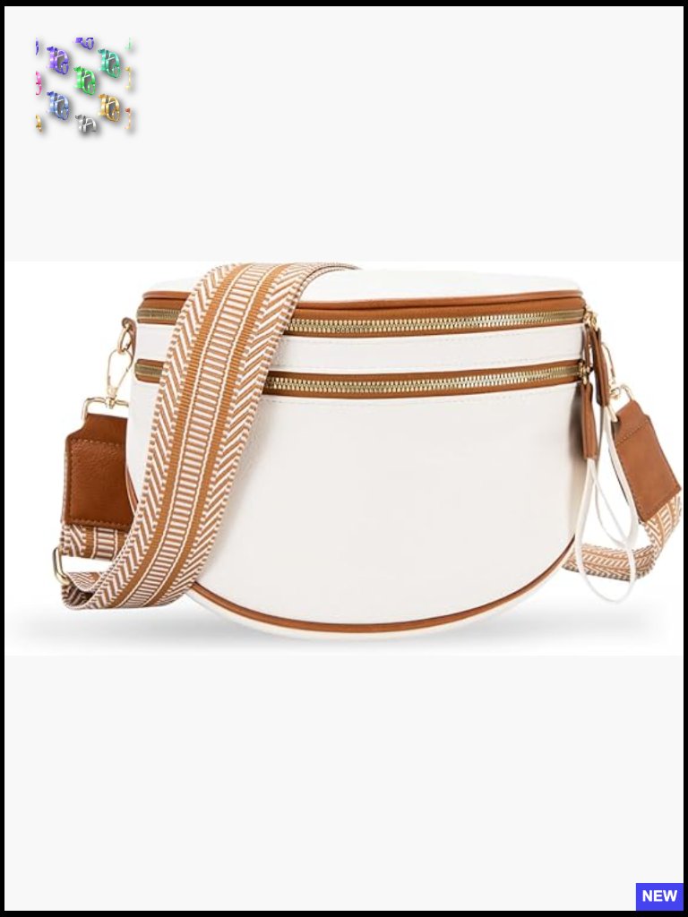 Large Sling Crossbody Bag Faux Leather Shoulder Purse Fanny Pack Trendy